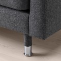 IKEA LANDSKRONA 4-местный диван с козеткой, Gunnared темно-серый / металл 39554301 395.543.01