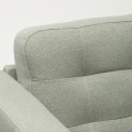 IKEA LANDSKRONA 4-местный диван с козеткой, Gunnared светло-зеленый / металл 99554303 995.543.03