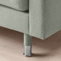 IKEA LANDSKRONA 4-местный диван с козеткой, Gunnared светло-зеленый / металл 99554303 995.543.03