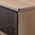 IKEA LANESUND Шкаф-витрина, серо-коричневый, 121x37x152 см 80466556 | 804.665.56