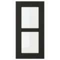 IKEA LERHYTTAN ЛЕРХЮТТАН Стеклянная дверь, черная морилка, 30x60 см 60356078 | 603.560.78