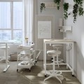 IKEA TROTTEN ТРОТТЕН Стол, бежевый / белый, 80x80 см 89436975 | 894.369.75