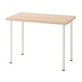 IKEA LINNMON ЛИННМОН / ADILS АДИЛЬС Письменный стол, под беленый дуб / белый, 100x60 см 79416336 794.163.36