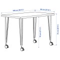 IKEA LINNMON / KRILLE Письменный стол, под беленый дуб / черный, 100x60 см 19509705 | 195.097.05