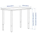 IKEA LINNMON ЛИННМОН / OLOV ОЛОВ Письменный стол, под беленый дуб / белый, 100x60 см 69416346 694.163.46