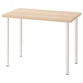 IKEA LINNMON ЛИННМОН / OLOV ОЛОВ Письменный стол, под беленый дуб / белый, 100x60 см 69416346 694.163.46