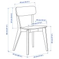 IKEA NORDEN / LISABO НОРДЕН / ЛИСАБО Стол и 4 стула, береза / черный, 26/89/152 см 79385542 | 793.855.42