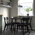 IKEA LISABO / LISABO Стол и 4 стула, черный / тальмира черный / серый, 105 см 79554907 | 795.549.07