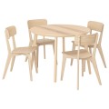 IKEA LISABO / LISABO Стол и 4 стула, ясеневый шпон / ясень, 105 см 69554856 695.548.56