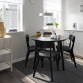 IKEA LISABO / LISABO Стол и 4 стула, черный / черный, 105 см 79554912 795.549.12