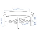 IKEA LISTERBY ЛИСТЕРБИ Журнальный стол, дубовый шпон, 90 см 50515313 505.153.13