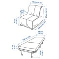 IKEA LYCKSELE MURBO ЛИКСЕЛЕ МУРБО Кресло раскладное, Vansbro темно-серый 49387000 | 493.870.00