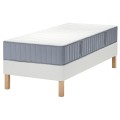 IKEA LYNGÖR Кровать континентальная, Вогстранда средней твердости / светло-голубой белый, 90x200 см 59554084 | 595.540.84