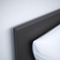 IKEA MALM МАЛЬМ Кровать двуспальная, высокий, черно-коричневый / Lindbåden, 140x200 см 99494960 994.949.60