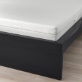 IKEA MALM Кровать с матрасом, черно-коричневый / Åbygda твердый, 160x200 см 09536851 | 095.368.51