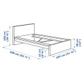 IKEA MALM Кровать с матрасом, черно-коричневый / Åbygda средней твердости, 90x200 см 79544367 | 795.443.67