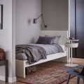 IKEA MALM МАЛЬМ Кровать односпальная, высокий, белый / Leirsund, 90x200 см 09020032 090.200.32