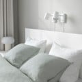 IKEA MALM МАЛЬМ Кровать двуспальная с 4 ящиками, белый / Leirsund, 140x200 см 79019916 790.199.16