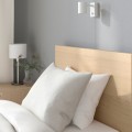 IKEA MALM Кровать с матрасом, дубовый шпон беленый / Åbygda жесткий, 90x200 см 69536848 | 695.368.48
