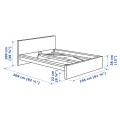IKEA MALM Кровать с матрасом, белый / Valevåg жесткий, 140x200 см 09544709 | 095.447.09