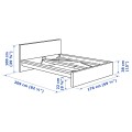 IKEA MALM МАЛЬМ Кровать двуспальная, высокий, дубовый шпон беленый / Lindbåden, 160x200 см 49495014 | 494.950.14