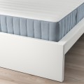 IKEA MALM Кровать с матрасом, белый / Valevåg средней жесткости, 140x200 см 79544715 | 795.447.15