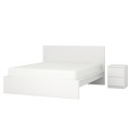 IKEA MALM МАЛЬМ Мебель для спальни, комплект 2 шт., белый, 180x200 см 09495148 | 094.951.48