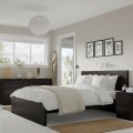 IKEA MALM МАЛЬМ Набор мебели для спальни 4 шт, черно-коричневый, 140x200 см 29495152 | 294.951.52