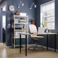 IKEA MÅLSKYTT МОЛСКЮТТ / OLOV ОЛОВ Письменный стол, береза / черный, 140x60 см 99417759 | 994.177.59