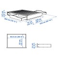 IKEA MANDAL Кровать двуспальная с ящиками, береза / белый, 140х202 см 30280481 302.804.81