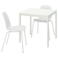 IKEA МЕЛЬТОРП MELLTORP / LIDÅS ЛІДАС Стол и 2 стула, белый, 75x75 см 29481616 294.816.16