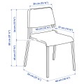 IKEA SANDSBERG / TEODORES Стол и 2 стула, черный / черный, 67x67 см 59494274 594.942.74