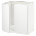 IKEA METOD МЕТОД Напольный шкаф для мойки, белый / Voxtorp матовый белый, 80x60 см 69458992 | 694.589.92