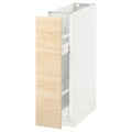 IKEA METOD МЕТОД Напольный шкаф / с выдвижным внутренним элементом, белый / Askersund узор светлый ясень, 20x60 см 59215720 592.157.20