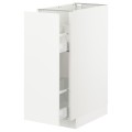 IKEA METOD МЕТОД Напольный шкаф / с выдвижным внутренним элементом, белый / Veddinge белый, 30x60 см 69287523 692.875.23