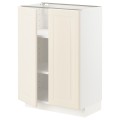 IKEA METOD МЕТОД Напол шкаф с полками / 2 двери, белый / Bodbyn кремовый, 60x37 см 89455959 894.559.59