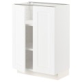 IKEA METOD МЕТОД Напол шкаф с полками / 2 двери, белый Enköping / белый имитация дерева, 60x37 см 59473375 594.733.75