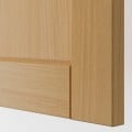 IKEA METOD / MAXIMERA Высокий шкаф для духовки с дверцей / ящиками, белый / дуб Forsbacka, 60x60x220 см 39509511 | 395.095.11