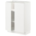 IKEA METOD МЕТОД Напол шкаф с полками / 2 двери, белый / Veddinge белый, 60x37 см 89463134 | 894.631.34
