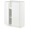 IKEA METOD МЕТОД Напол шкаф с полками / 2 двери, белый / Voxtorp глянцевый / белый, 60x37 см 19466126 194.661.26