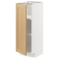 IKEA METOD Напольный шкаф с полками, белый / дуб Forsbacka, 30x37 см 19509098 195.090.98