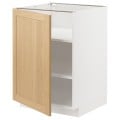 IKEA METOD Напольный шкаф с полками, белый / дуб Forsbacka, 60x60 см 09509089 095.090.89