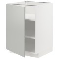 IKEA METOD Напольный шкаф с полками, белый / Хавсторп светло-серый, 60x60 см 39538231 | 395.382.31