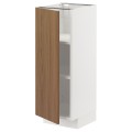 IKEA METOD Напольный шкаф с полками, белый / Имитация коричневого ореха, 30x37 см 69519014 695.190.14