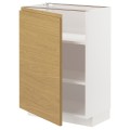 IKEA METOD напольный шкаф с полками, белый / Voxtorp имитация дуб, 60x37 см 39537887 | 395.378.87
