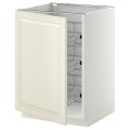 IKEA METOD МЕТОД Напольный шкаф / проволочные корзины, белый / Bodbyn кремовый, 60x60 см 39460680 | 394.606.80