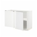IKEA METOD МЕТОД Угловой напольный шкаф с полкой, белый / Stensund белый, 128x68 см 19460351 | 194.603.51