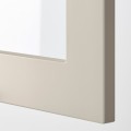 IKEA METOD МЕТОД Угловой настенный шкаф с полками / стеклянная дверь, белый / Stensund бежевый, 68x100 см 39407975 | 394.079.75
