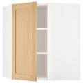 IKEA METOD Угловой навесной шкаф с полками, белый / дуб Forsbacka, 68x80 см 79509321 795.093.21