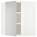 IKEA METOD Угловой навесной шкаф с полками, белый / Хавсторп светло-серый, 68x80 см 39538820 395.388.20